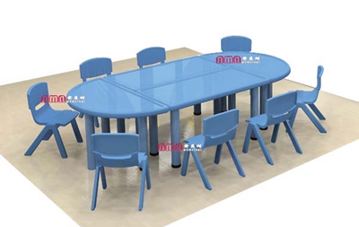 ZZRS-14512 塑料八人组合桌 180 90 50cm